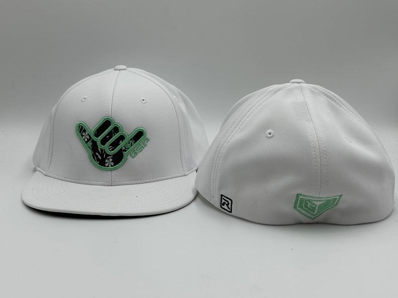 GS Sports Floral Shaka PTS20 Hat - White with Mint