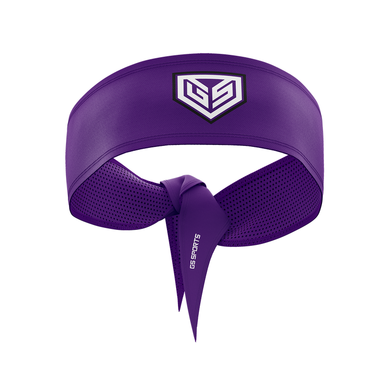 GS Sports Tied Headband - Purple GS Crest