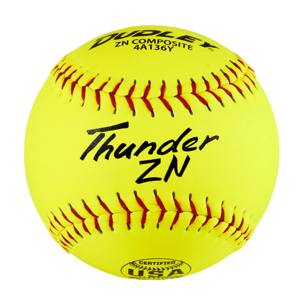Dudley 12" Thunder ZN ASA 44/375 Slowpitch Softball 12 Inch  4A136Y (dozen)