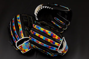 GS Sports Signature Series Laced H Web Ball Glove - Autism Snakeskin with Black Leather