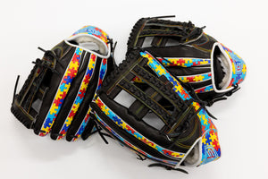 GS Sports Signature Series Laced H Web Ball Glove - Autism Snakeskin with Black Leather