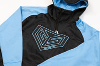 GS Crest Scuba Neck TT Fleece Hoodie - Black / Powder Blue