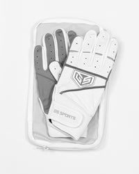 GS Sports Apex Premium Leather Batting Glove - White