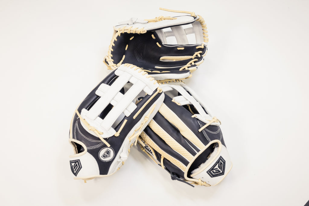 GS Sports Signature Series H Web Ball Glove - Blonde White Black Snakeskin