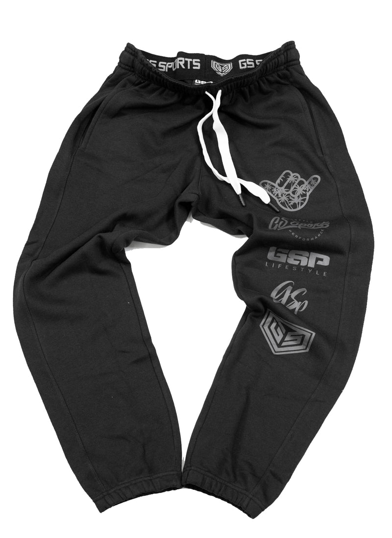 GSP 10YR Anniversary Light Fleece Sweat Pants  - Black