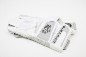 GS Sports Pro Series v2 Dual Strap Batting Gloves - White