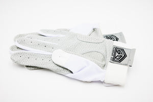 GS Sports Pro Series v2 Dual Strap Batting Gloves - White