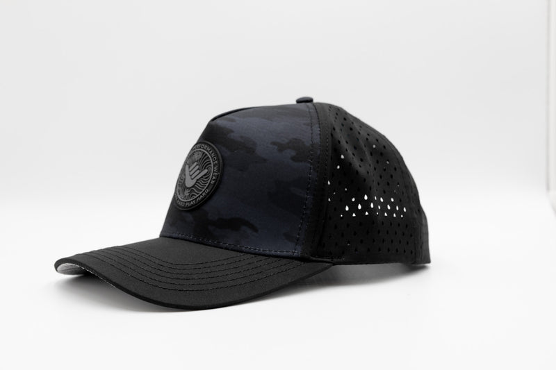 Icon Modern Snapback Hat - Good Vibes Blackout Camo