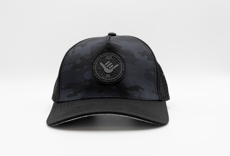 Icon Modern Snapback Hat - Good Vibes Blackout Camo