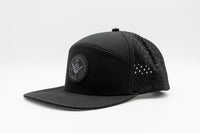 Icon Flatbill Snapback Hat - Good Vibes Black