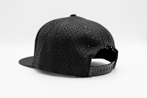 Icon Flatbill Snapback Hat - Good Vibes Black