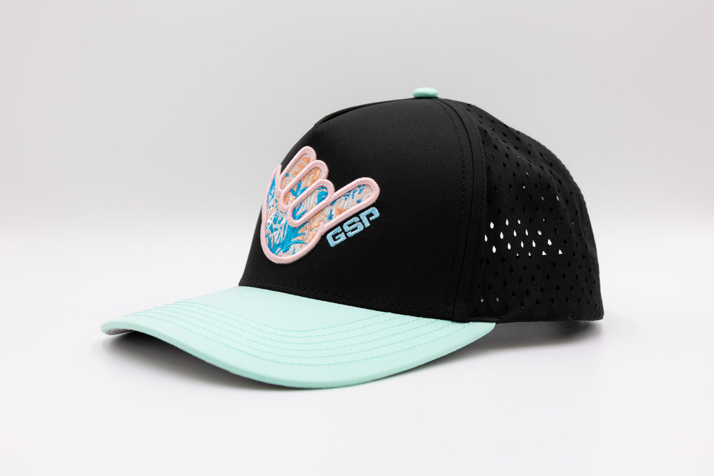 Icon Modern Snapback Hat - Black & Mint Shaka