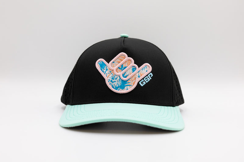 Icon Modern Snapback Hat - Black & Mint Shaka