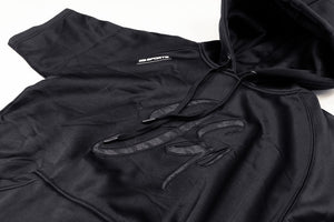 GSP Script Short Sleeve Fleece Hoodie - Black / Blackout Camo