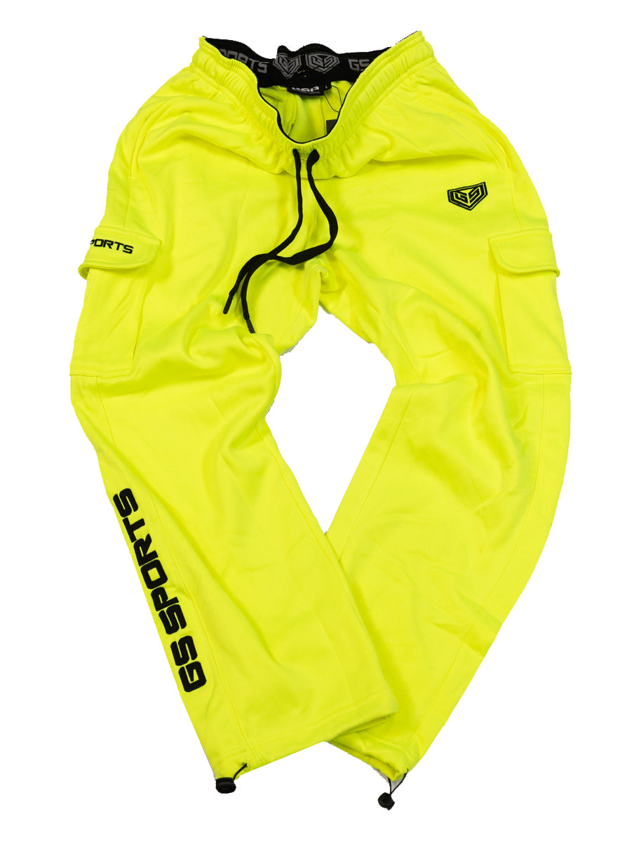 GS Sports Fleece Cargo Pants V6 - Neon Yellow