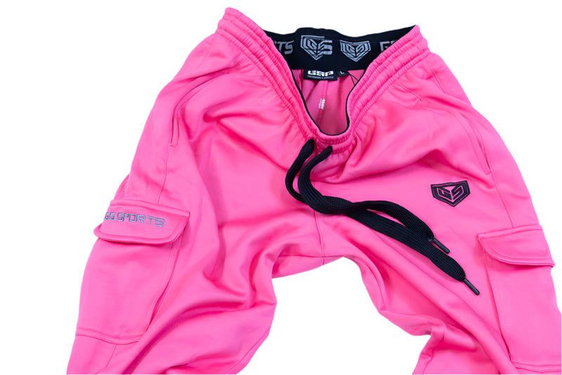 GS Sports Fleece Cargo Pants V6 - Neon Pink