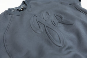 GSP Icon v3 Ultra Fleece Crewneck Sweater - Steel Grey Embossed