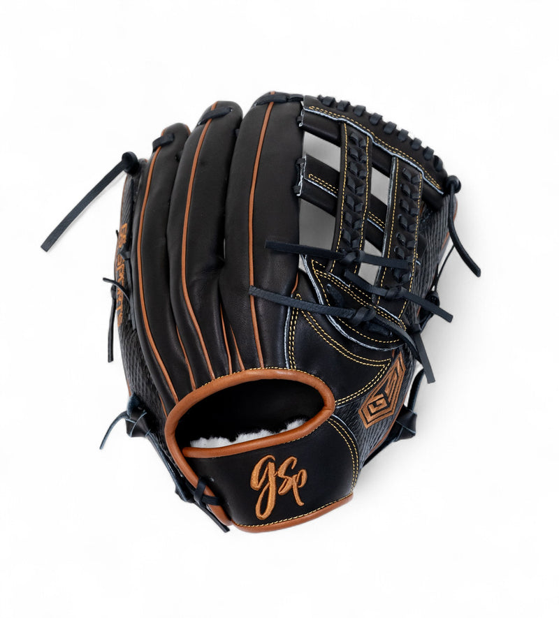 GS Sports Pro Series H Web Ball Glove - Black and Brown