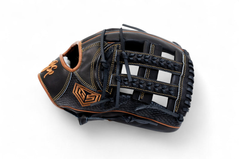 GS Sports Pro Series H Web Ball Glove - Black and Brown