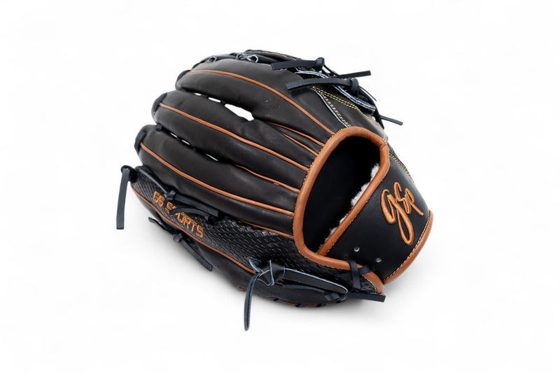 GS Sports Pro Series H Web Ball Glove - Black and Brown