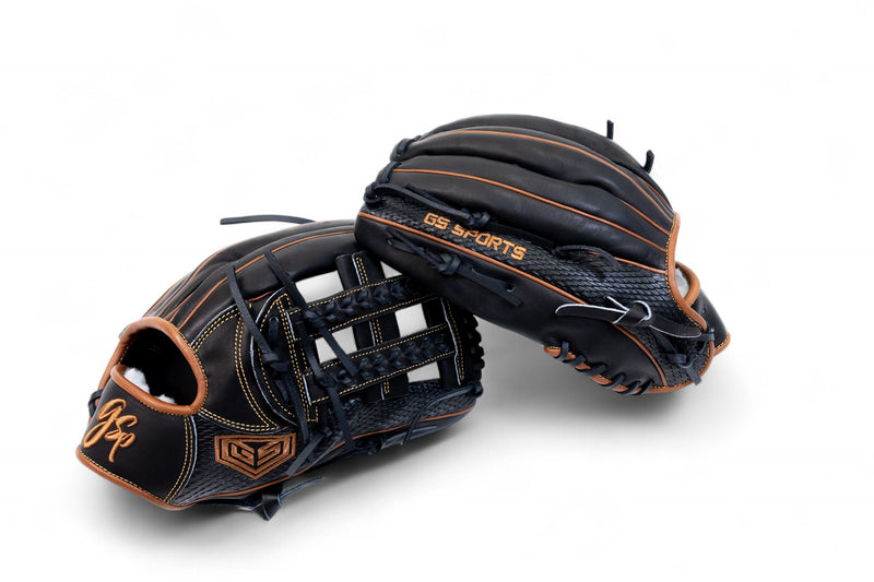 GS Sports Pro Series H Web Ball Glove - Black and Brown