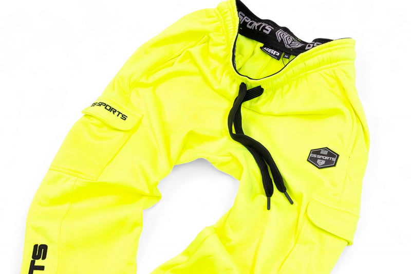GS Sports Fleece Cargo Pants V7 - Highlighter Yellow