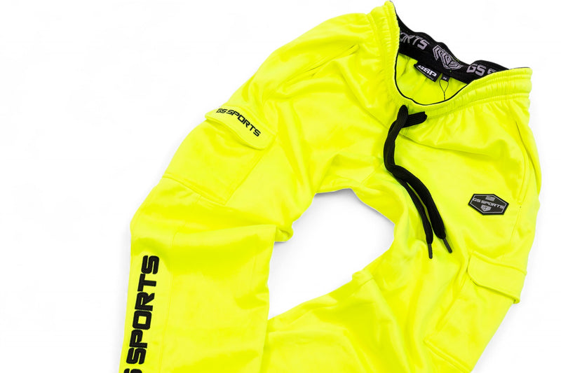 GS Sports Fleece Cargo Pants V7 - Highlighter Yellow