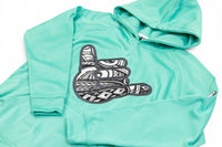 GSP Performance Fleece Hoodie - Mint Tribal Shaka