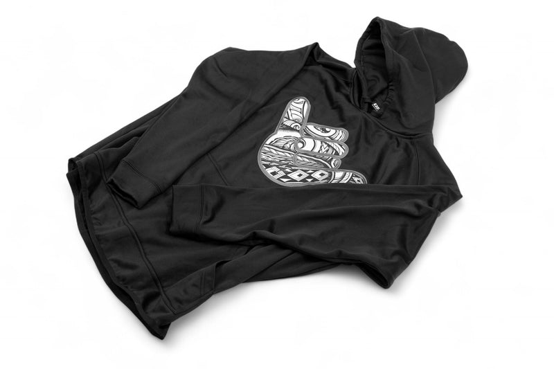 GSP Performance Fleece Hoodie - Black Tribal Shaka