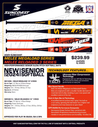 2024 Suncoast Melee Megaload 12" 2-Piece Senior Softball Bat SM12SM