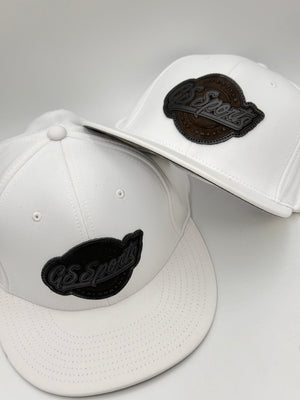 GS Sports Lifestyle PTS20 Hat - White with Black Leather Patch