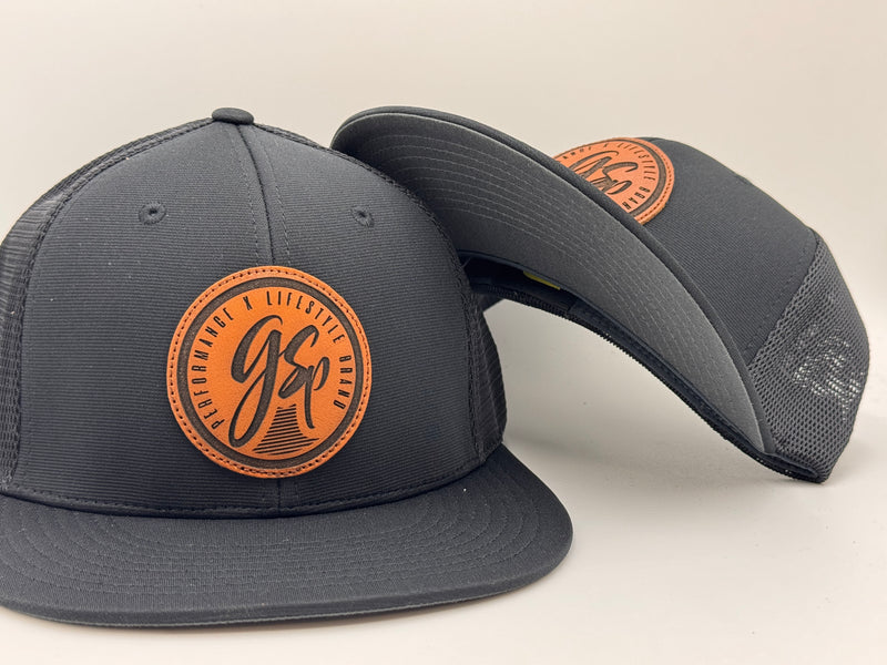 GSP Good Vibes PTS20M Hat - Black with Tan Leather Patch