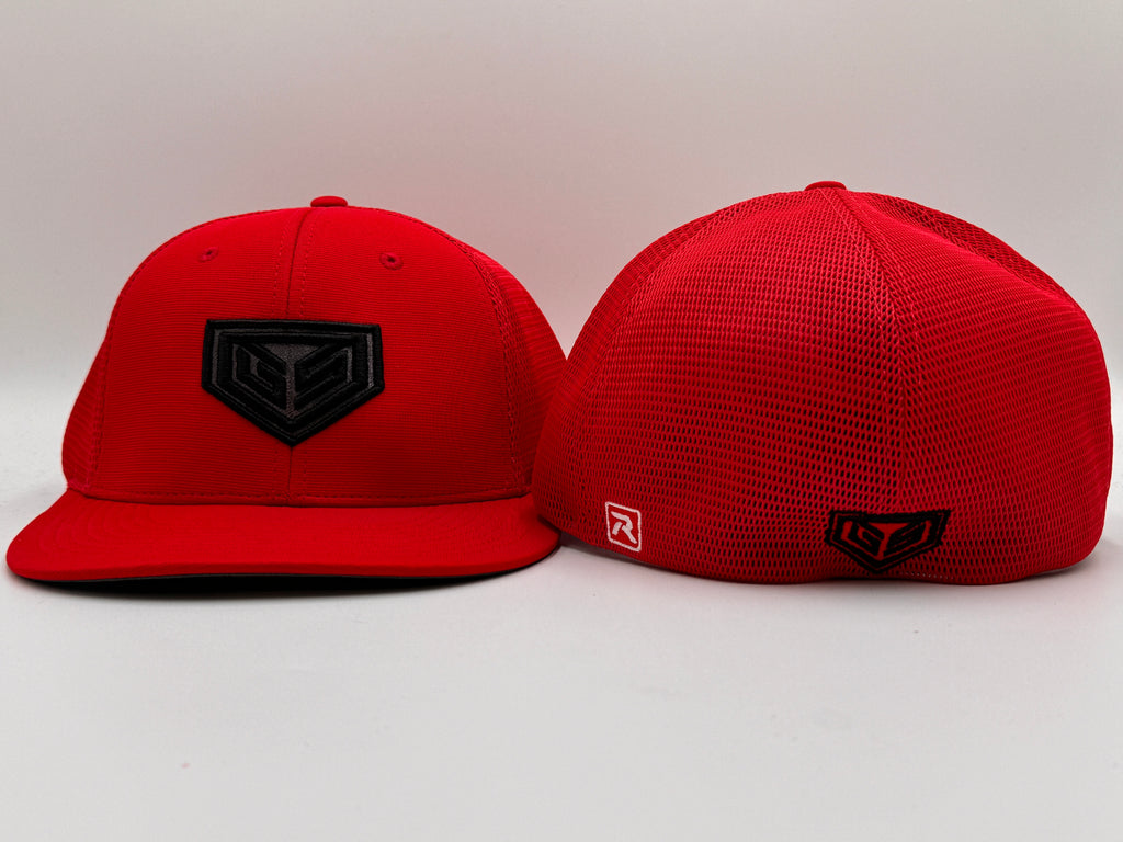 GS Crest Flexfit Hat - Red with Black