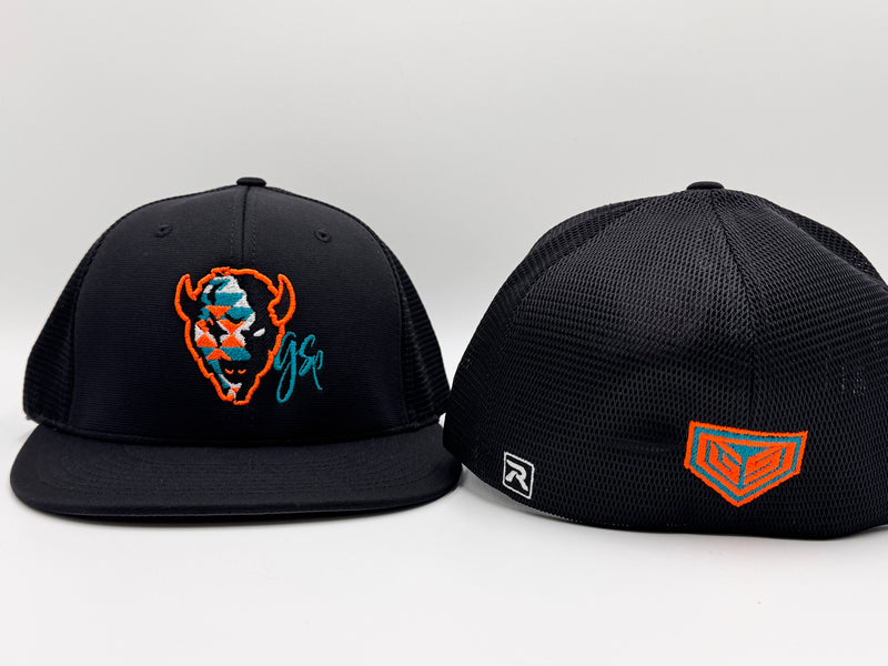 GS Sports Bison PTS20M Hat - Black with Orange