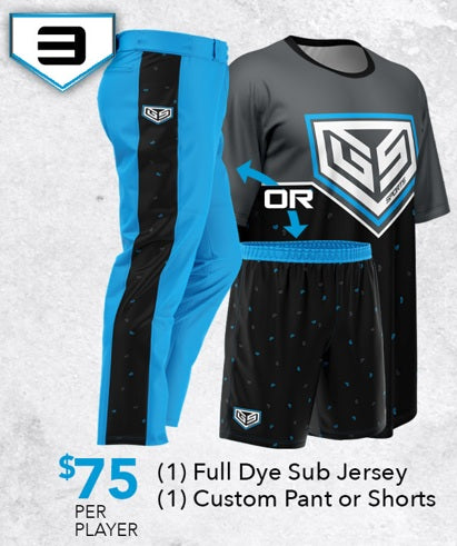 Custom Team Uniform Package 3 - $75 per player