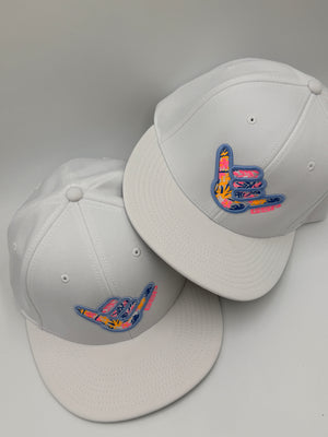 GS Sports Shaka Floral PTS20 Hat - White with Neons