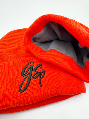 GSP Scripted Lined Beanie - Blaze Orange