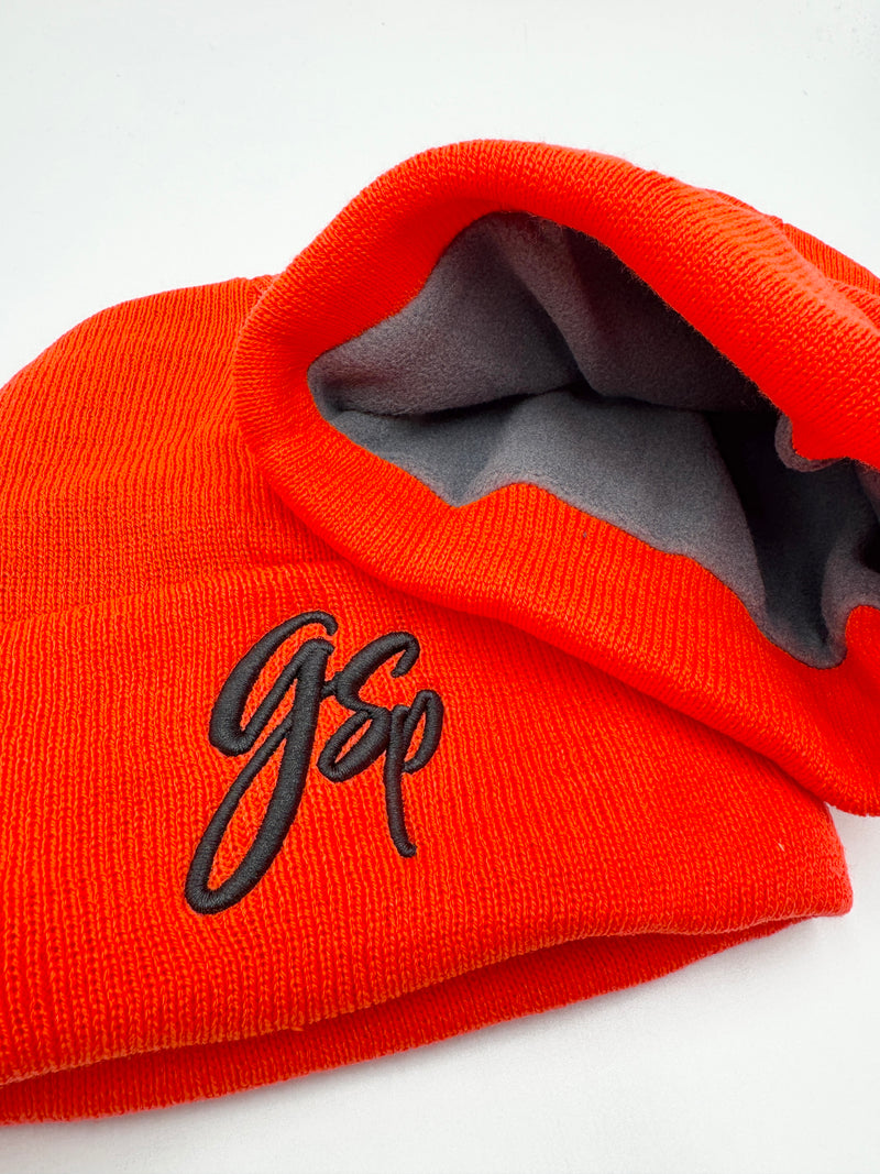 GSP Scripted Lined Beanie - Blaze Orange