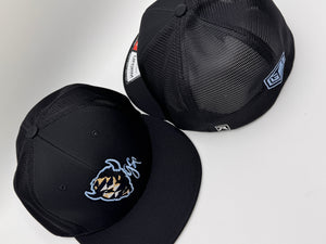 GS Sports Bison PTS20M Hat - Black with Baby Blue