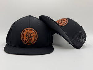 GSP Good Vibes PTS20M Hat - Black with Tan Leather Patch