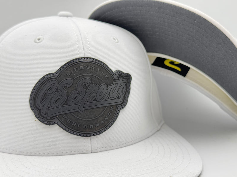 GS Sports Lifestyle PTS20 Hat - White with Black Leather Patch