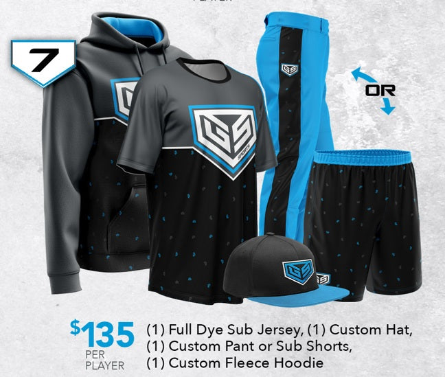 Custom Team Uniform Package 7 - $135 per player