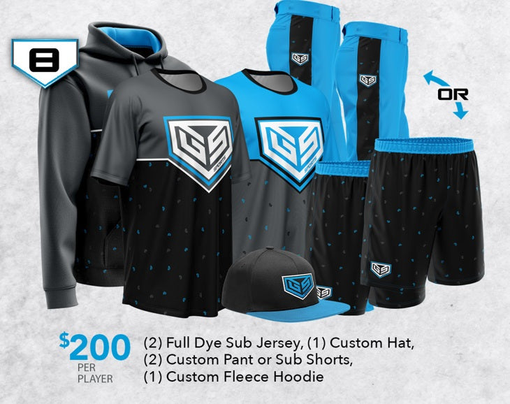 Custom Team Uniform Package 8 - $200 per player