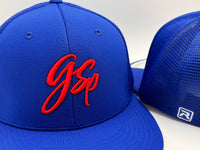 GSP Scripted Flexfit Hat - Royal with Red