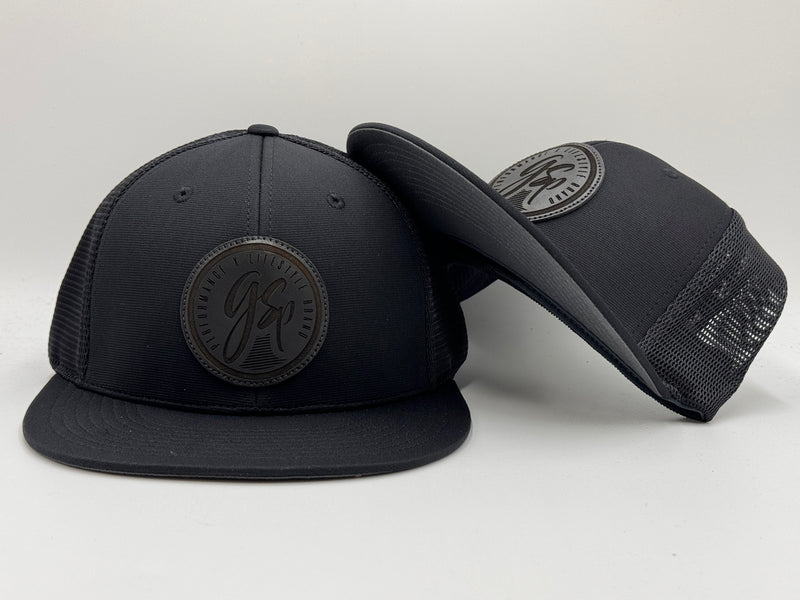 GSP Good Vibes PTS20M Hat - Black with Black Leather Patch