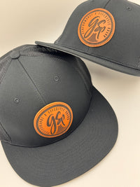 GSP Good Vibes PTS20M Hat - Black with Tan Leather Patch