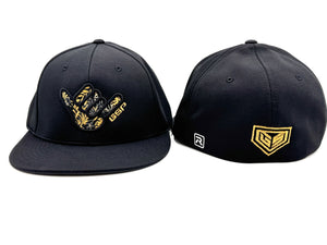 GS Sports Shaka Floral PTS20 Hat - Blackout with Metallic Gold