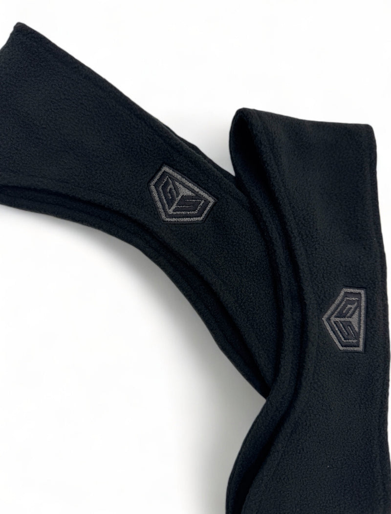 Fleece Ear Warmers - Black - GS Crest