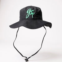 GSP Script Bucket Hats - Black with Mint