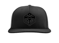 GS Crest Bat Cross PTS20M Hat - Black with Black Leather Patch